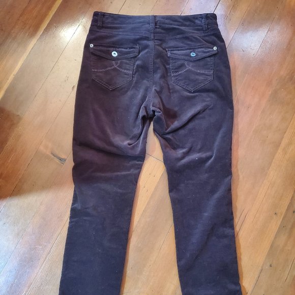 Soft Surroundings Soft Brown Cords with ZIppered Leg Sz XS 5 Pocket PRISTINE! - Picture 2 of 5